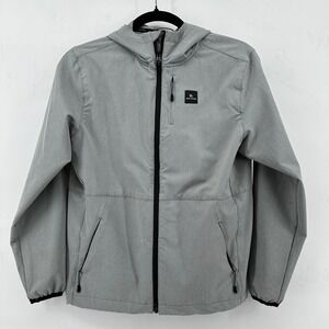 Rip Curl Anti Series Kids Grey Hooded Windbreaker Jacket Size M
